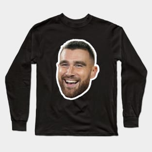 TRAVIS KELCE Floating Head | Smiling Travis / Taylor Swift's Boyfriend Long Sleeve T-Shirt